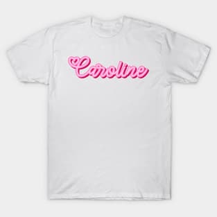 Caroline name pink heart T-Shirt